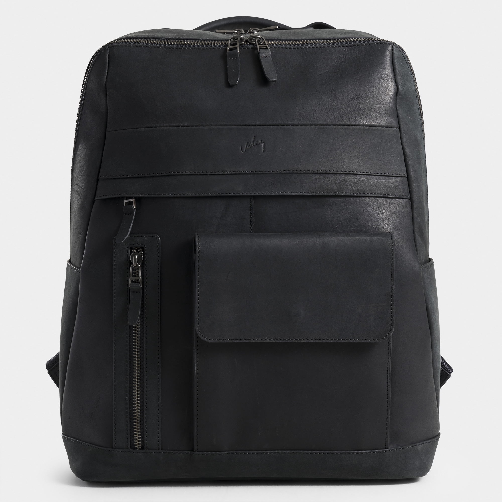 Velez Leather Backpack for Men, Cool Comfort, Black, 1 Piece