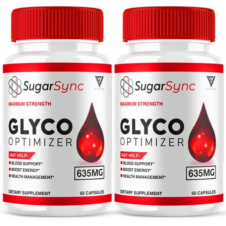 (2 Pack) Sugar Sync Glyco Optimizer Capsules, SugarSync Glycol Optimizer, Sugar Sync Maximum Strength (120 Capsules)