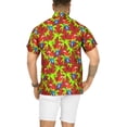 thumbnail image 5 of LA LEELA Men's Hawaiian Shirt Funny Casual Beach Shirts Short Sleeve Button Down Collar Shirts for Men L Parrot Palm, Red, 5 of 6