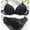 Black, variant on Promotion Big Clear! 2pcs Romantic Charming Lace Bra Panty Set French Famous Brand Transparent Bra Young Women Underwear Set Push Up Bra And Panty Set