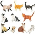thumbnail image 1 of PENGXIANG PENGXIANG Simulation Mini Cats Kitty Figure Model Statue Home Ornaments Gift Kids Toy, 1 of 8