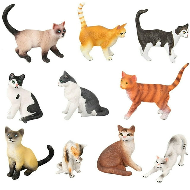 PENGXIANG PENGXIANG Simulation Mini Cats Kitty Figure Model Statue Home Ornaments Gift Kids Toy