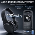 thumbnail image 3 of AEWLYLI Noise Cancelling Headphones, Foldable Over Ear Stereo Headset with Microphone, S31 Black, 3 of 9