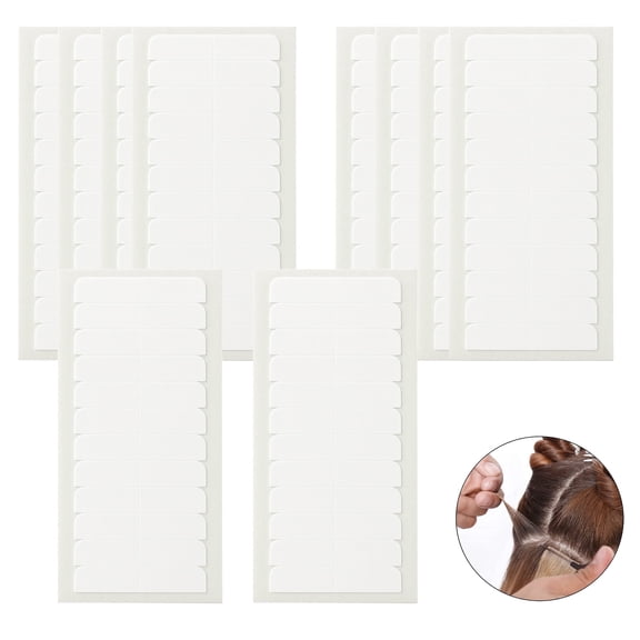 HZCrisp Invisible No-Shine Hair Extension Tape Tabs, 120 Pcs Double-Sided Adhesive Strips (10 Sheets), 4×0.8cm Strong Replacement Tape for All Tape-In Hair Extensions