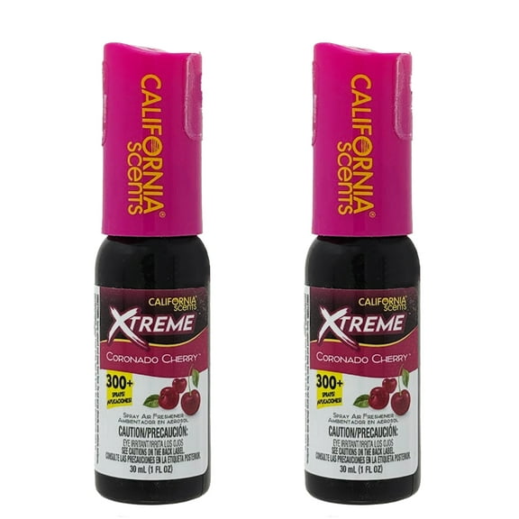California Scents Xtreme 1 oz. Spray Air Freshener, Coronado Cherry, 2 Packs