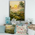 thumbnail image 3 of Designart 'The Blossoming Field With Sunrise' Farmhouse Framed Art Print, 3 of 4