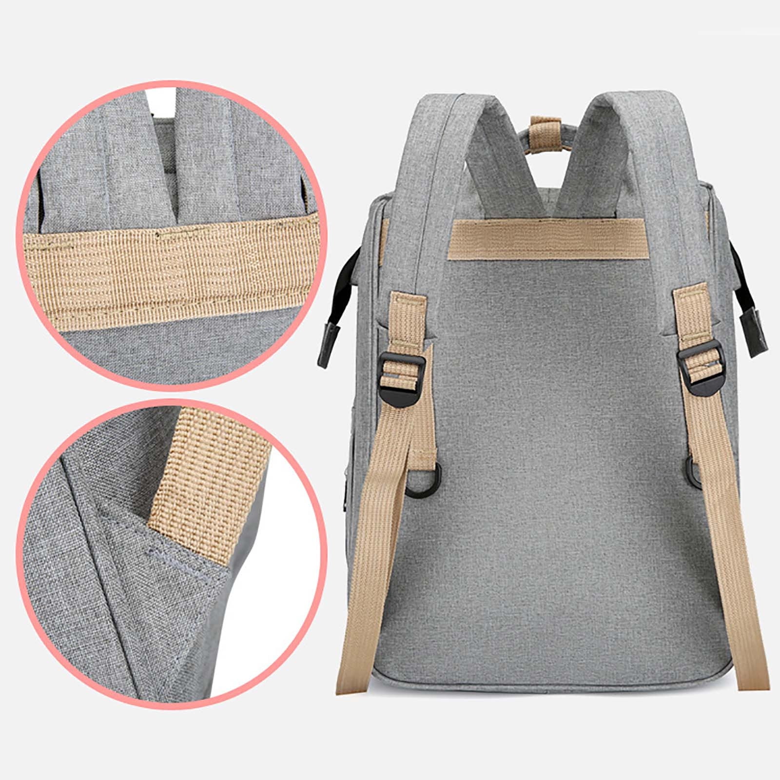 Baby Diaper Bag Backpack,Diaper Bag Backpack with Changing Station,Large Baby Diaper Bag,Multifunctional Travel Diaper Waterproof Backpack for Baby,With Portable Diaper Pad