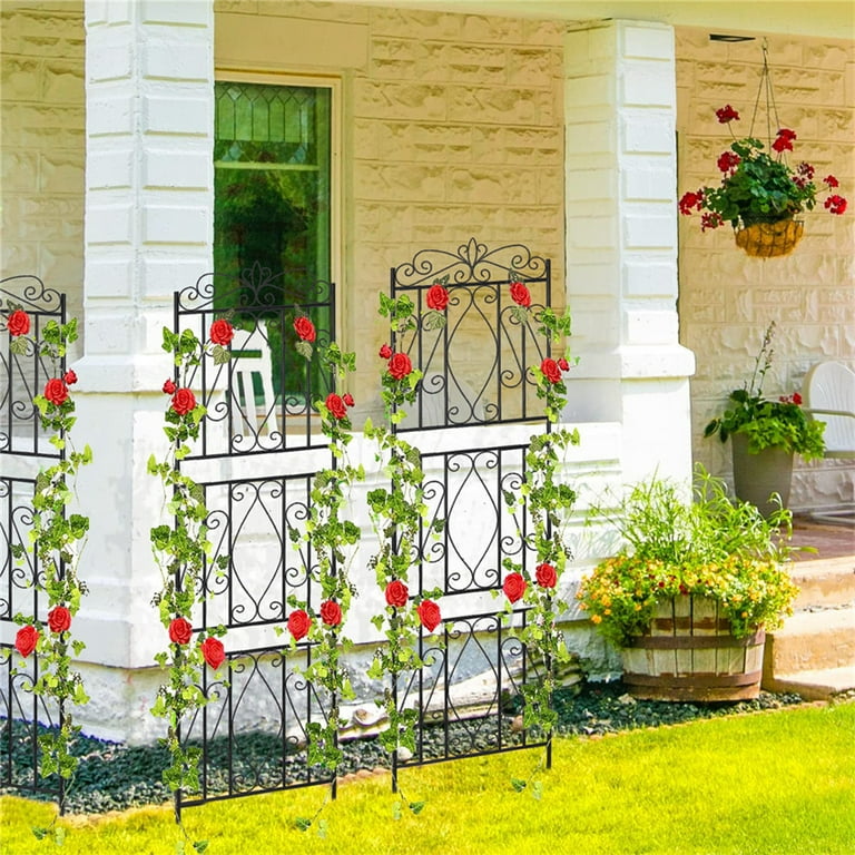 Metal Garden Trellis For Climbing Plants - Pack Of 4 | Ubuy