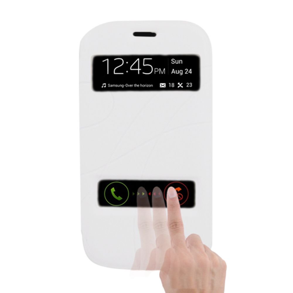Samsung Galaxy S3 Case Samsung Galaxy S3 Phone Case By Insten Smart Cover Leather Flip Case Cover With Call Activate For Samsung Galaxy S3 White Walmart Canada