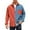 Red, variant on Men's Corduroy Long Sleeve Button Down Shirt, Color Block Design with Chest Pocket, Retro Style for Casual Layering & Outdoor Use Red M