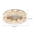 thumbnail image 4 of Miumaeov 23.6'' Modern Crystal Chandelier, Flush Mount Light Fixture, 12 Lights LED Flush Mount Light for Living Room,Bedroom, Hallway, 4 of 10