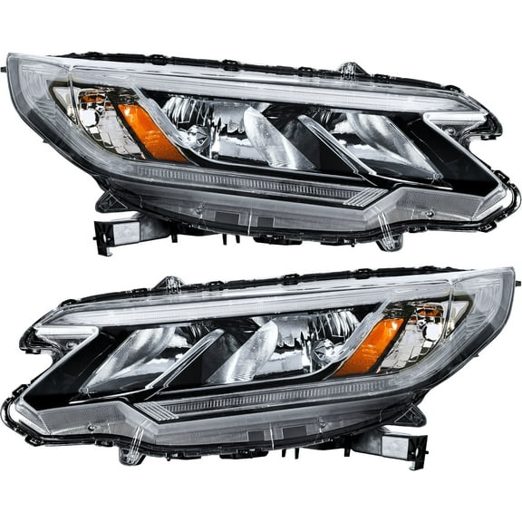 HOUGEET Halogen Headlights Compatible with 2015-2016 Honda CR-V EX/EX-L Driver & Passenger Side