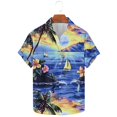 thumbnail image 5 of AHTJRT Men's Unisex Aloha Shirt Pineapple Monstera Leaf Marbling Laid-Back Adventures Multicolor M, 5 of 5