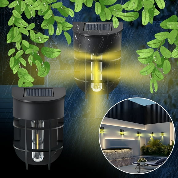 LSLJS Outdoor Solar Tungsten Wire Wall Light Hollow-out Wall Hanging Light Wall Fence Fence Railing Light Garden Wall Garden Decorative Light Wall Mounted Light