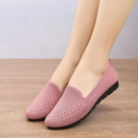 

Women s Comfortable Shoes Loafer Casual Fly Weaving Natural Driving Fashion Flats Breathable Nurse Walking Ladies Slip On Shoes