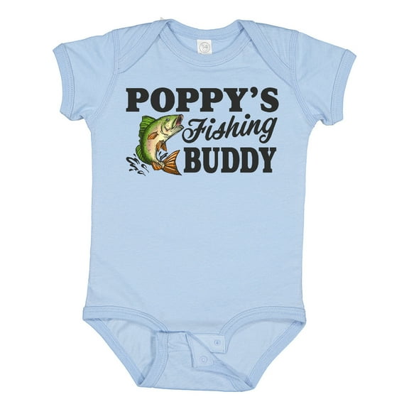 Inktastic Poppy's Fishing Buddy Boys Baby Bodysuit