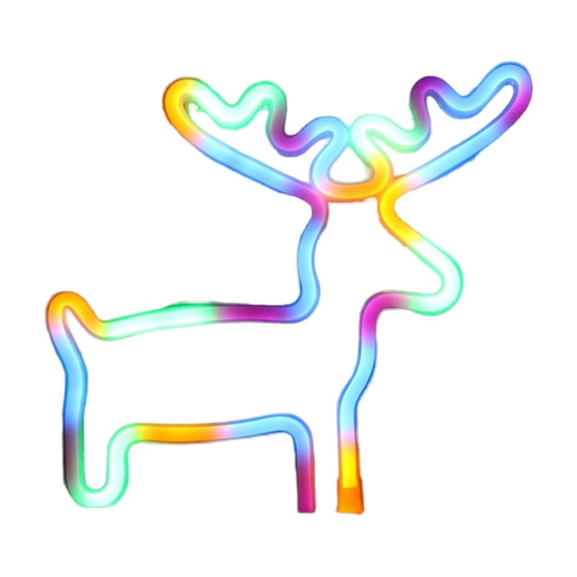 Qocolhg Christmas Decorations Outdoor Indoor, Christmas Hats Christmas Deer Modelling Lights Night Lights Neon Lights Christmas Decoration Small Coloured Lights Decoration USB Plus Battery Use