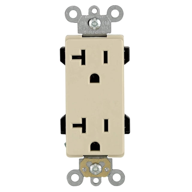 Receptáculo dúplex Leviton S01-16352-0IS Ivory Decora