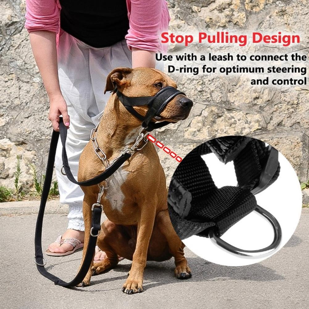 Peggybuy Dog Muzzle Anti Bite Pet Nylon Strap Training Leash Adjustable Mask L Walmart