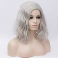 thumbnail image 2 of BERON Silver Grey Short Wigs Women Girls Curly Wavy Hair Wig 14" Body Bob Cosplay Party or Daily Use Wigs, 2 of 4