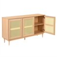 thumbnail image 2 of CRO Decor Oak Storage Cabinet With 3-Pannel Doors, 2 of 9
