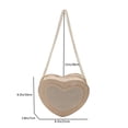 thumbnail image 2 of Bolsos cruzados para mujer Bling Diamonds Love Heart Plush Ladies Purse (Café) Ehuebsd Para Estrenar, 2 of 4