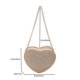 thumbnail image 2 of Bolsos cruzados para mujer Bling Diamonds Love Heart Plush Ladies Purse (Café), 2 of 3