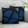 thumbnail image 3 of Black and Navy Blue Pillow Covers Set of  Geometric Abstract Modern Art Line Throw Pillow Cover Modern Minimalist Decorative Square Cushion Case Decor for Couch Sofa Outdoor, 3 of 5