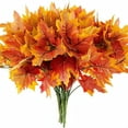 thumbnail image 4 of 16-Piece Artificial Fall Flower Set - 6 Style Mix With Mums, Ferns & Orange Picks For Outdoor/Indoor Autumn Decor, 4 of 9