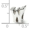 thumbnail image 4 of 925 Sterling Silver Polished Reflections SimStars Letter Name Personalized Monogram Initial W Bead Charm 9.09x9.09mm Wid, 4 of 4