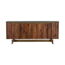 Picadilly 4 Door Sideboard Buffet in Acacia Wood and Concrete