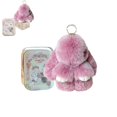 thumbnail image 1 of Llavero de peluche de conejito BOVVSKY con caja de regalo, rosa escarcha, 1 of 7