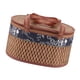 thumbnail image 1 of Cesta de picnic plegable de bambú potable recipiente de frutas para verduras multipropósito 30x20x16cm rústico liviano con cubierta, 1 of 8