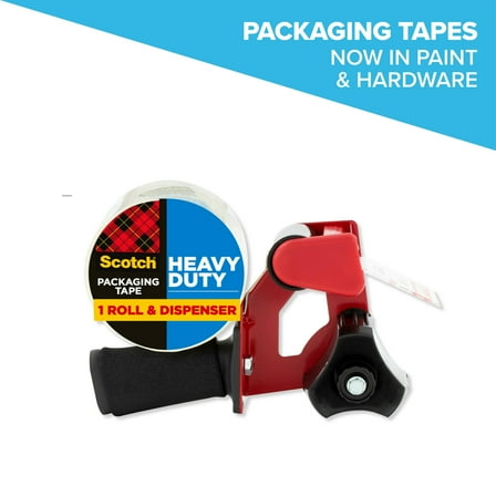 Scotch Heavy Duty Packaging Tape & Dispenser, Clear, 1.88" x 54.6 yd, 1 Dispenser