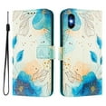 thumbnail image 2 of TECH CIRCLE for iPhone 13 Mini Case 5.4-Inch (2021 Release), Cute Cartoon Flip Wallet Phone Case with Lanyard, Built-in Card Slots & Stand Function, Portable Lightweight Slim Folio Cover, Blue Flower, 2 of 3