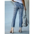 thumbnail image 6 of Asyoly Womens Vintage Washed Denim Pants Distressed Ripped Hole Jeans, 6 of 7