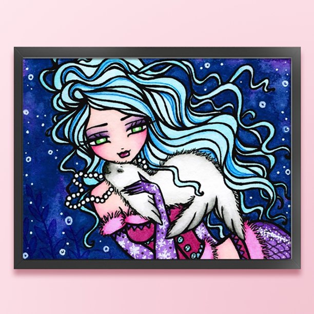 Cuadros Decorativos Bordado completo Hilo de algodón ecológico 11CT Impreso Chica de dibujos animados Kit de punto de cruz (4) Wdftyju embutido en tela