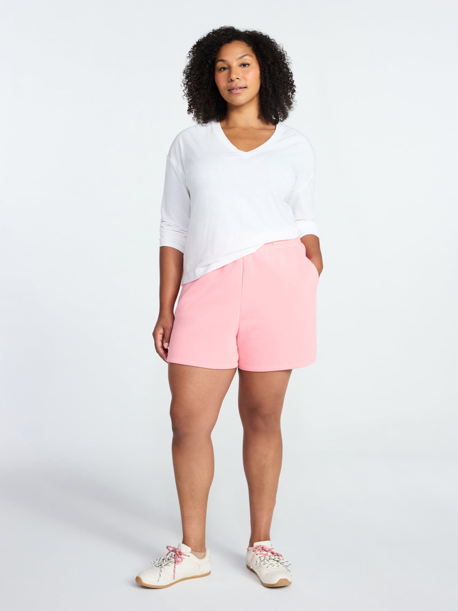 Time and Tru Women's Fleece Shorts, Size XS-XXXL