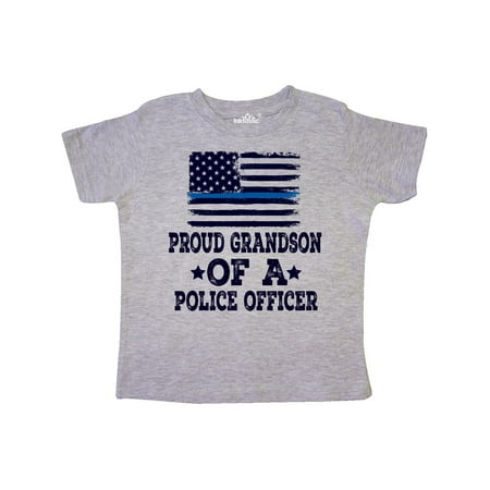 

Inktastic Proud Grandson Of A Police Officer Gift Toddler Boy Girl T-Shirt