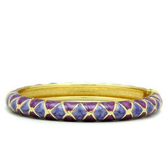 Alamode LO2137-7 Femmes Flash Or Bracelet en Métal Blanc avec Époxy dans Aucune Pierre - 7 Po.