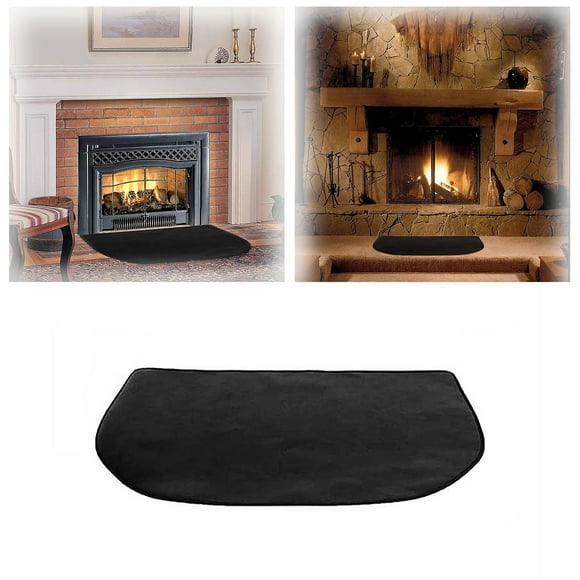 Tapis de Foyer Sans Chaleur pour Planchers et Tapis, Grand Tapis Ignifuge avec Bordure, Idéal pour une Utilisation Intérieure et Extérieure