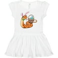thumbnail image 3 of Inktastic Easter Cute Snake with Basket and Bunny Ears Girls Baby Dress, 3 of 5