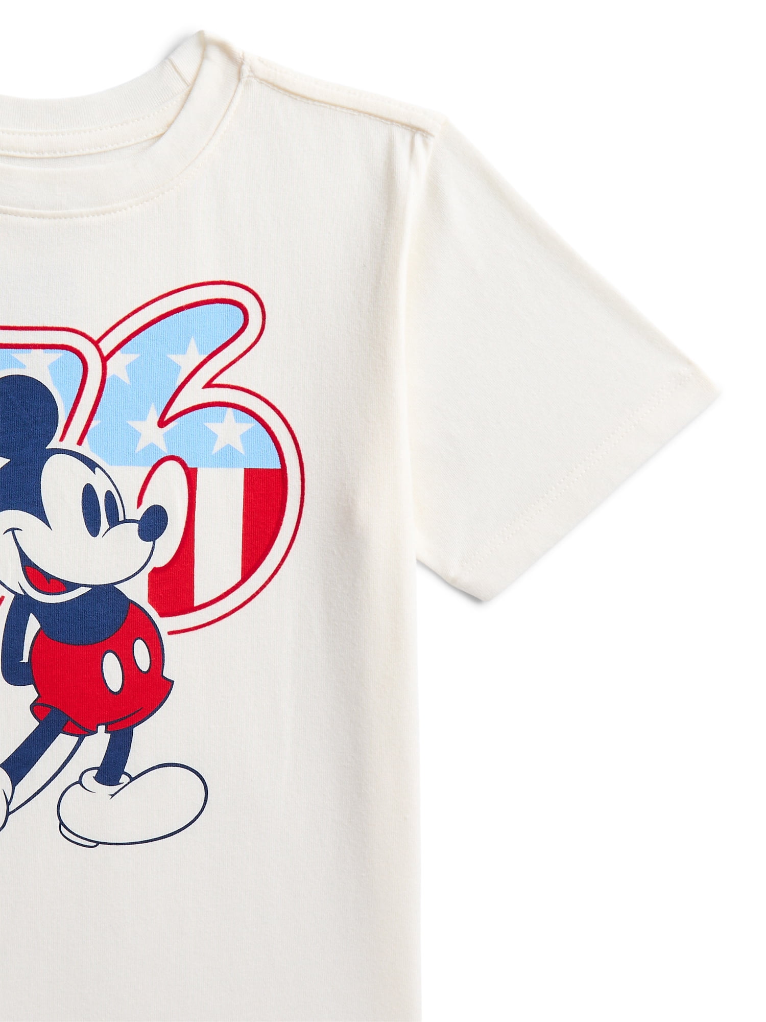 Disney Mickey Mouse Toddler Boys USA 76 Graphic Tee with Short Sleeves, Sizes 12M-5T