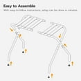 thumbnail image 5 of Luggage Rack, Pack of 2, Metal Foldable Suitcase Stand for Guest Room, Holds up to 100 lb, 27 x 15.3 x 22 Inches, Steel Frame, Nylon Straps, Hotel, Bedroom, Closet, Gray, 5 of 16
