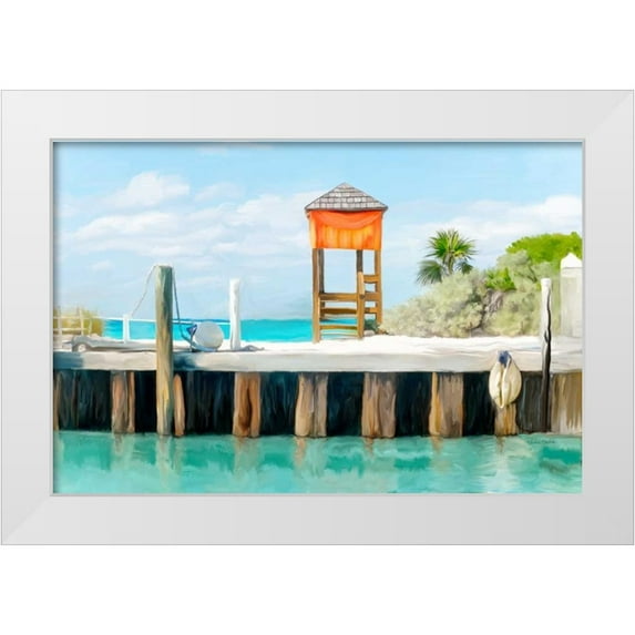 Murdock, Ramona 18x13 White Modern Wood Framed Museum Art Print Titled - Half Moon Pier