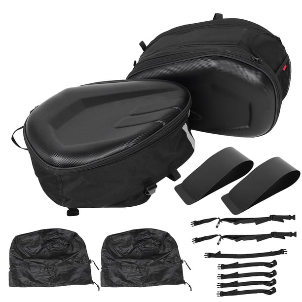 2 bolsas impermeables para sillín de motocicleta, para casco, asiento lateral, equipaje, 58 l, para viajes, ciclismo, motocross, camping.