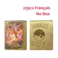 thumbnail image 3 of NEW 27-110PCS Cartas Cards French English Spanish German Gold Foil Silve Cards Charizard Vmax Gx Game Collection Card, 3 of 5