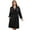 Black, variant on Plus Size Robes for Women – Lightweight 3/4 Sleeve Bathrobe with Adjustable Waist Belt & Pockets – V-Neck Maternity Robe, Soft Breathable Fabric, Ideal for All Seasons, XL-5XL, Black