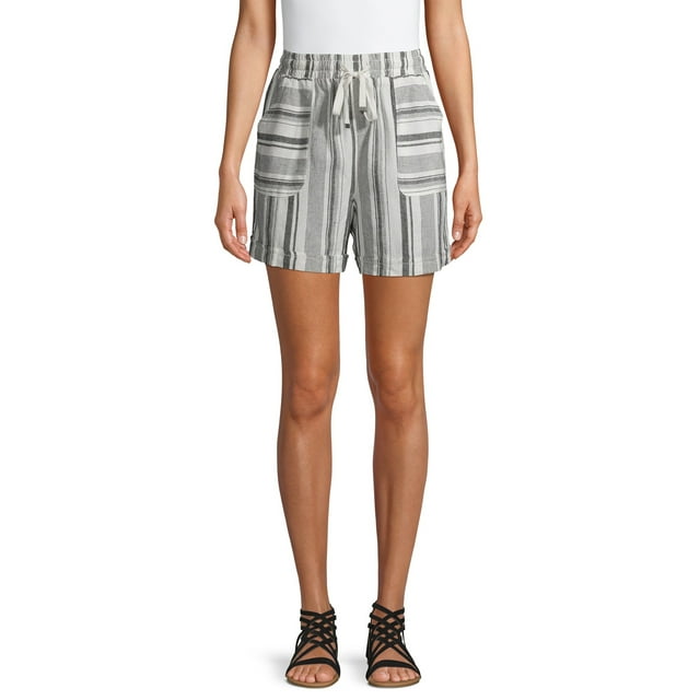 Time and Tru Women's Linen Shorts - Walmart.com