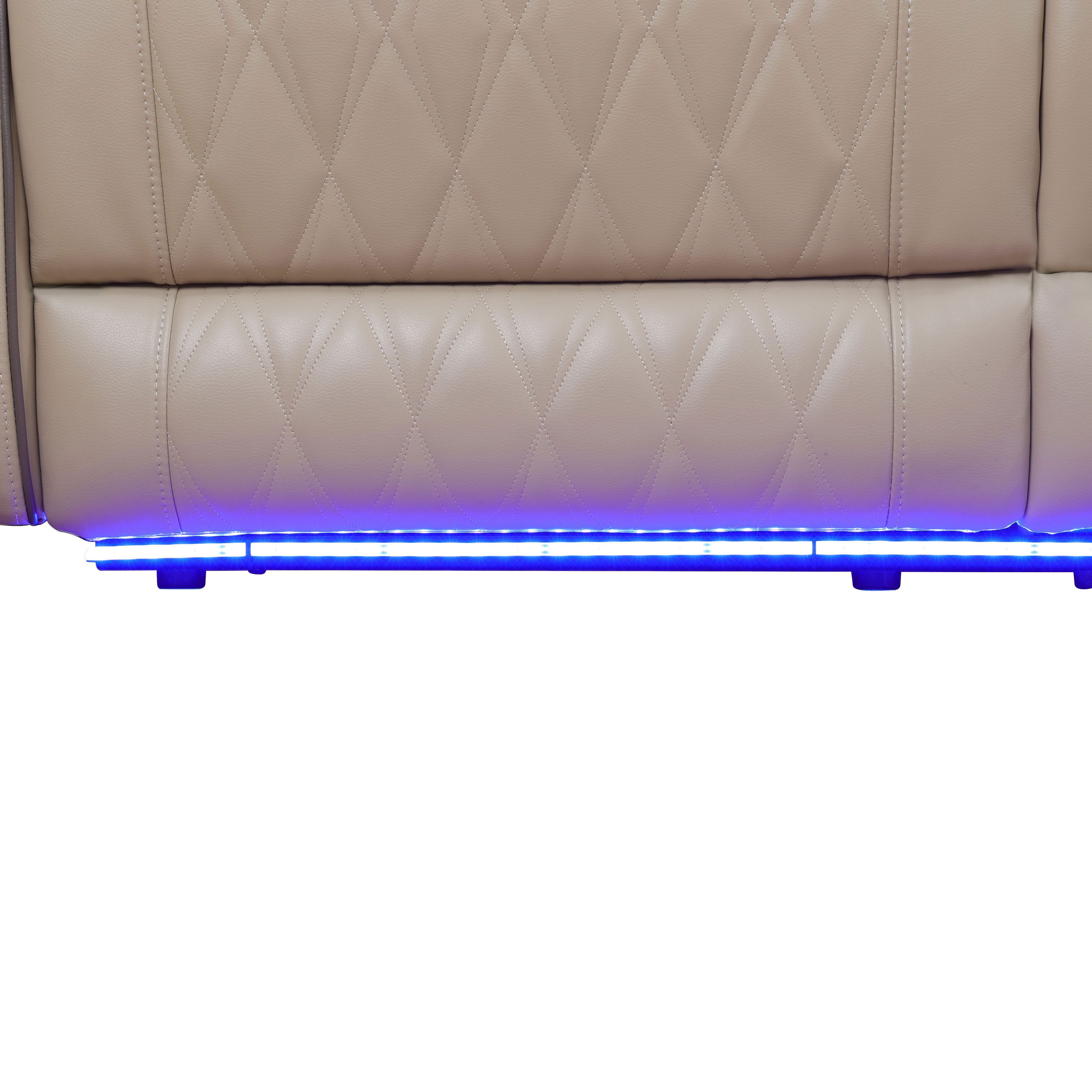 MAYEERTY Oversized Power Recliner Sectional Sofa with Wireless Charger, Large L-Shaped Corner Couch Set with USB Ports, Storage Console & LED for Living Room